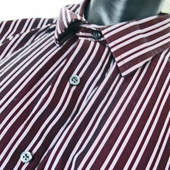 Men’s Apt 9 SlimFit Button Down Dress Shirt-Purple - Picture 7 of 8